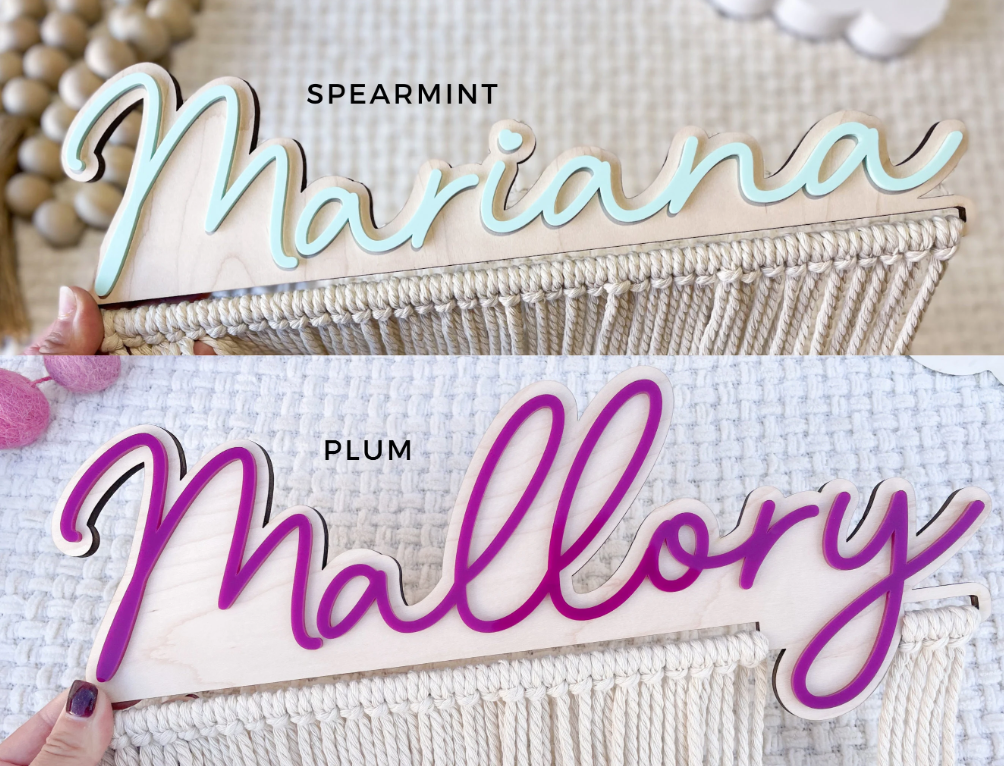 Personalized Macrame Bow Holder Room Decor