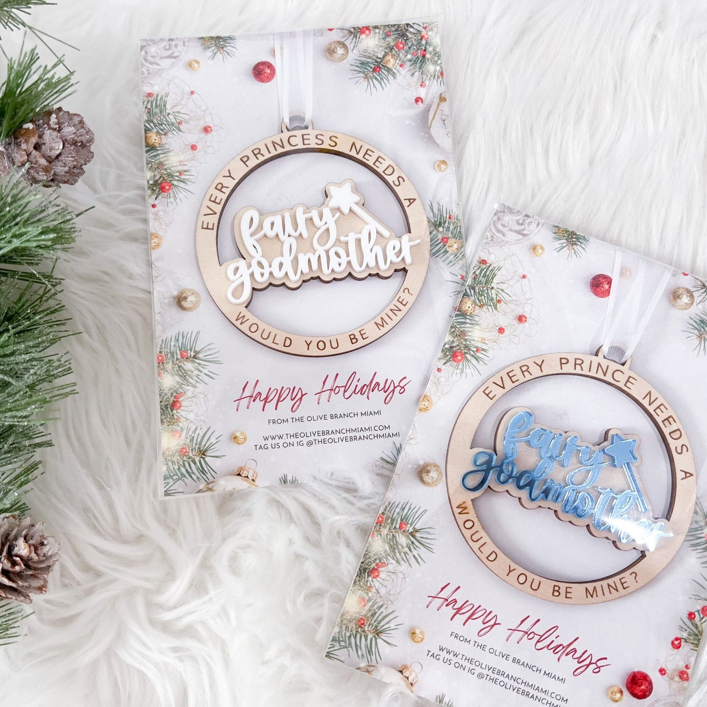 Will you be my Fairy Godmother Christmas Ornament, Godmother Proposal, Every Princess Needs a Fairy Godmother, Godmother Christmas Gift