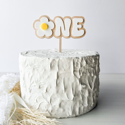 Second Birthday Daisy Cake Topper, Two Daisy Cake Topper, Boho Retro First Birthday, 70s Theme, Hippie Groovy Daisy Birthday Decor