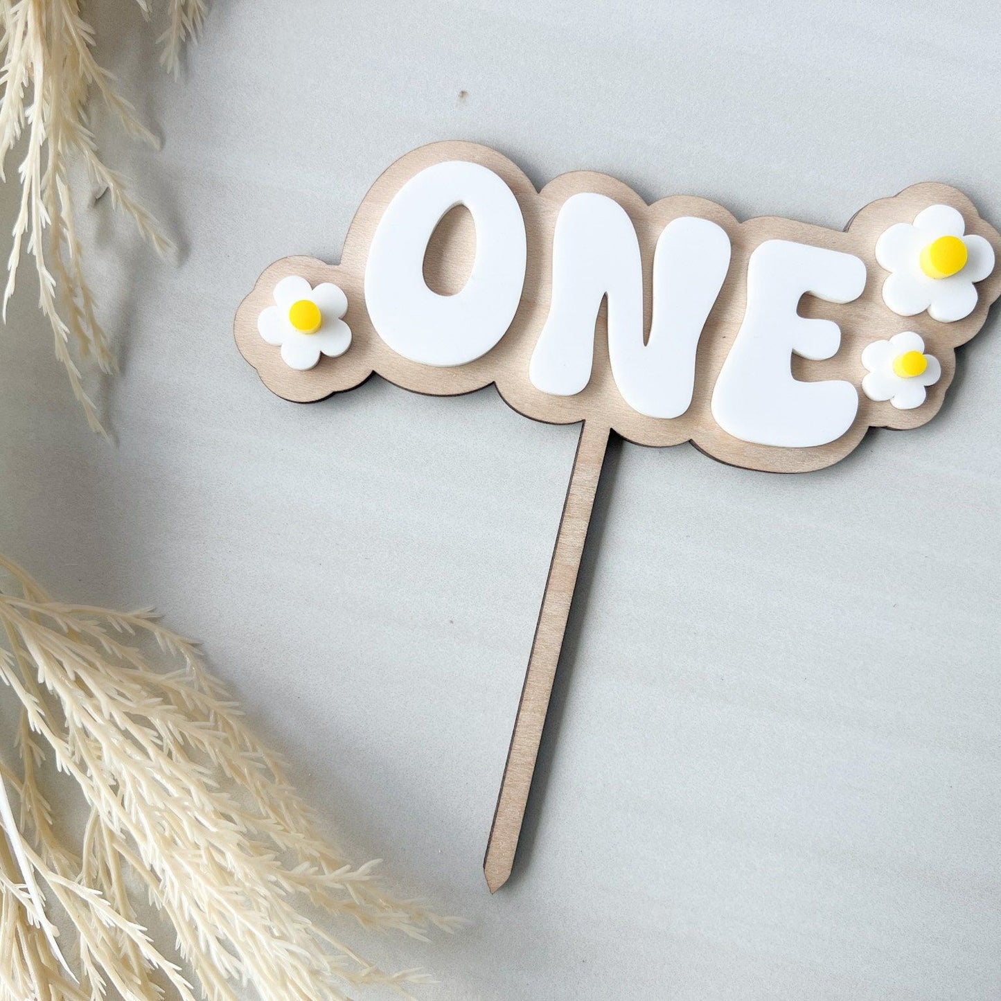 One Groovy Year Daisy Cake Topper, One Daisy Smash Cake Topper, Boho Retro First Birthday, Second Birthday 70s Theme, Hippie Birthday Decor
