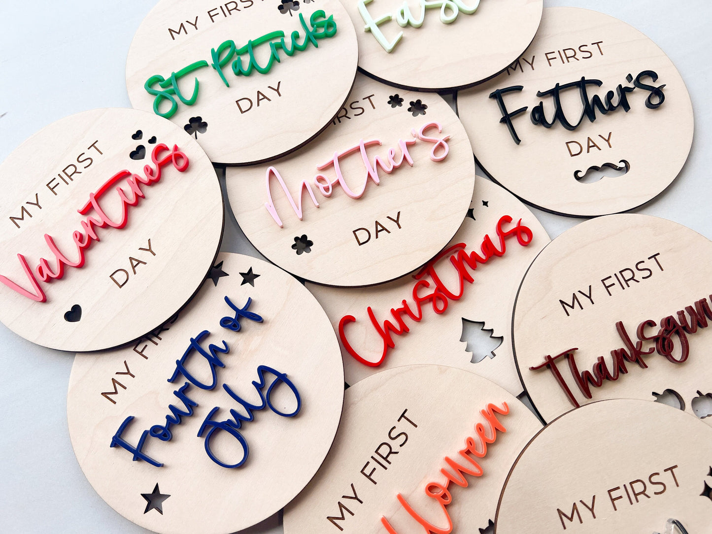 My First Holiday Bundle, Babys First Milestones Set, Holiday Photos Prop, My First Photo Markers, First Year Keepsake, Baby Shower Gift