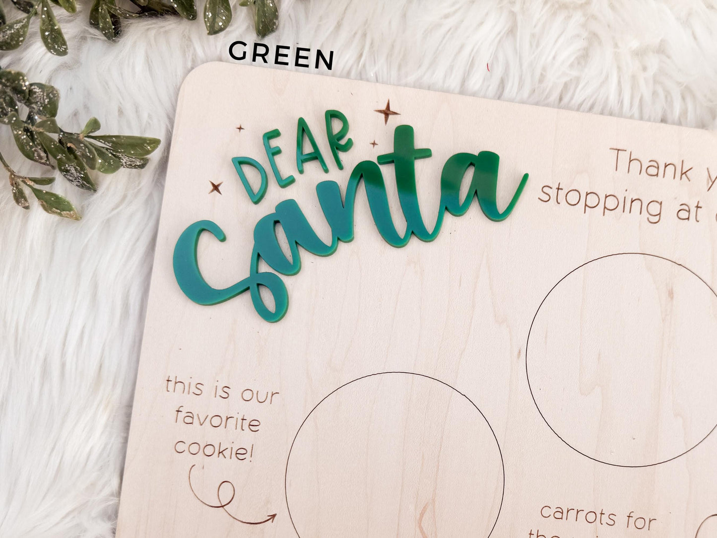 Santa Cookie Plate, Santa's Milk And Cookie Tray, Dear Santa Treat Board, Personalized Christmas Eve Kids Cookie Plate, Cookies For Santa