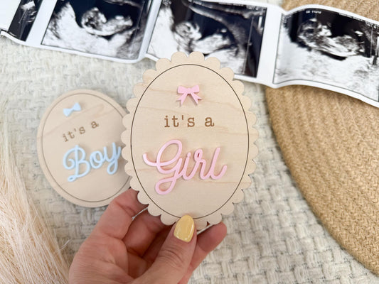 Hospital Gender Reveal It's a Boy It's a Girl Wooden Sign, Gender Reveal Hospital Sign, Gender Announcement Prop