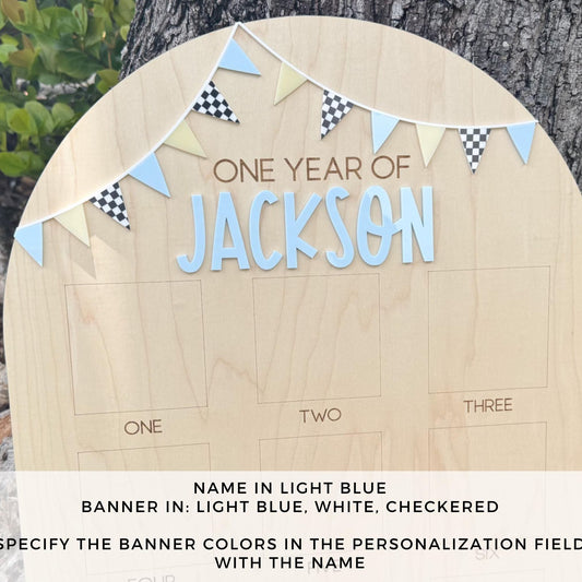 Race Car First Birthday Board, One Year Photo Board, 12 Month Milestone Sign, Fast One Birthday Decor, Race Car Birthday Decor