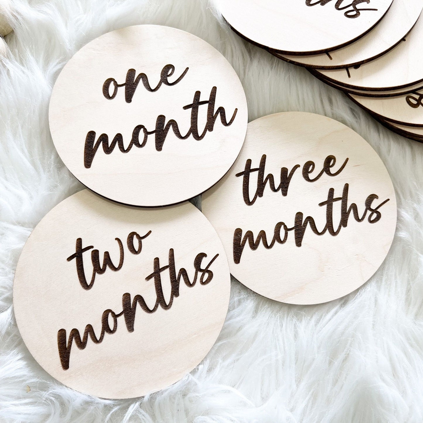 Baby Milestones - Engraved Thick Script