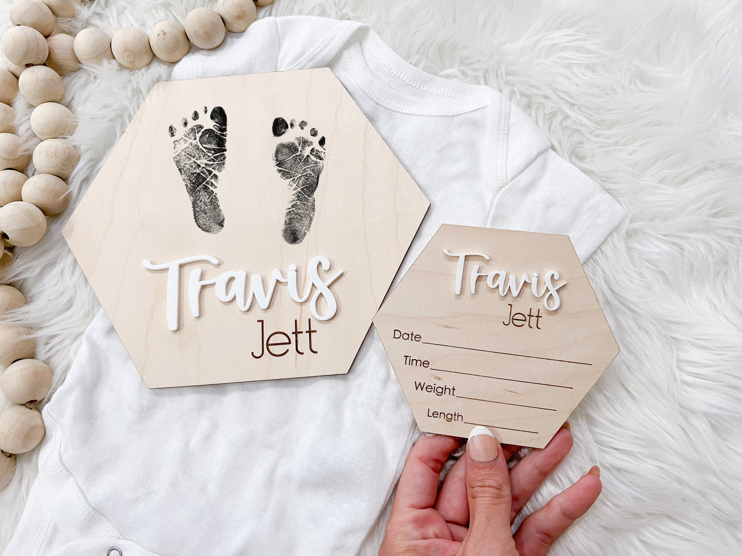 Hospital Footprint Sign, Baby Footprint Name Announcement Sign, 3D Hospital Name Birth Stats Sign, Newborn Photo Prop, Baby Announcement