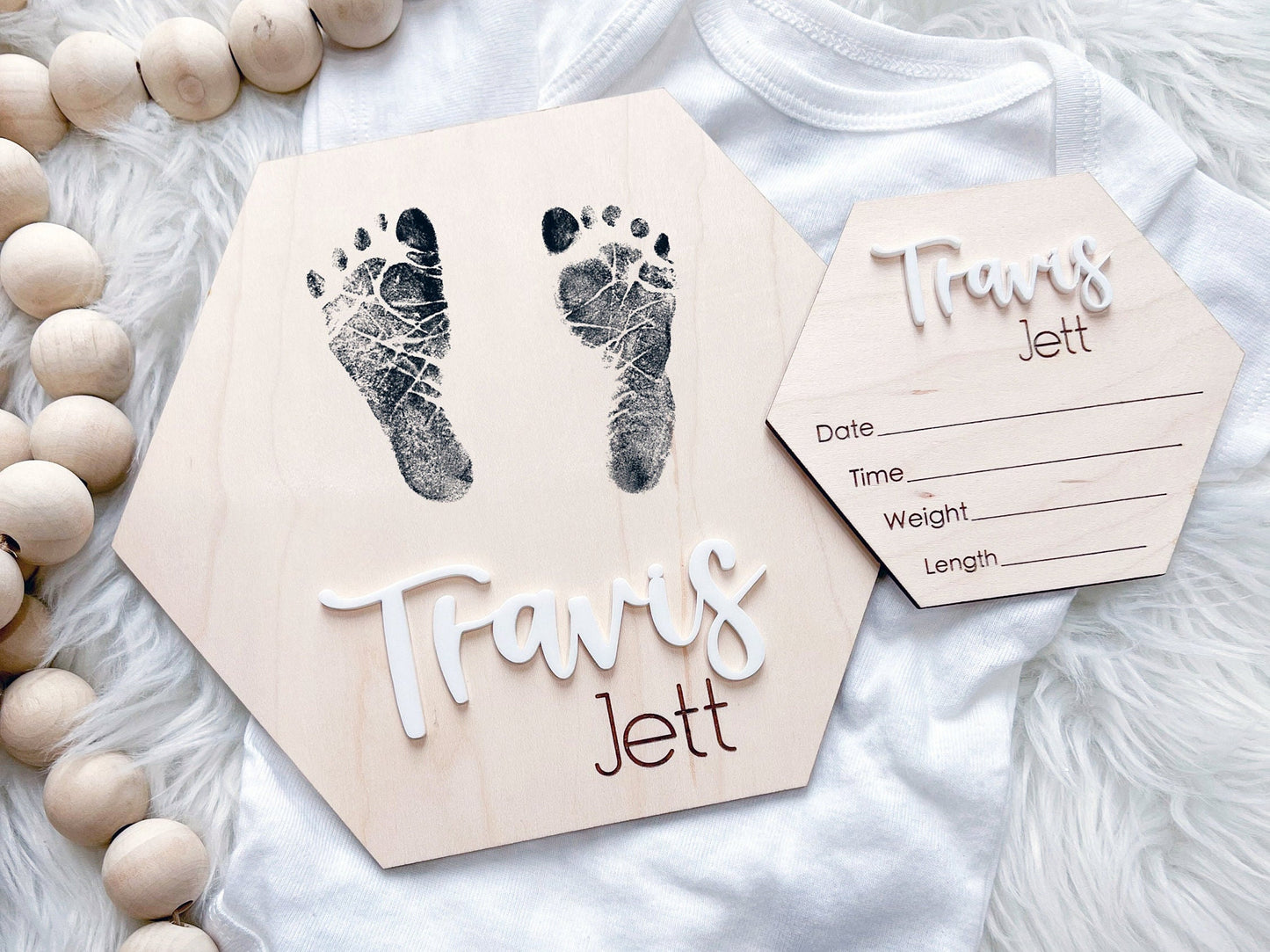 Hospital Footprint Sign, Baby Footprint Name Announcement Sign, 3D Hospital Name Birth Stats Sign, Newborn Photo Prop, Baby Announcement