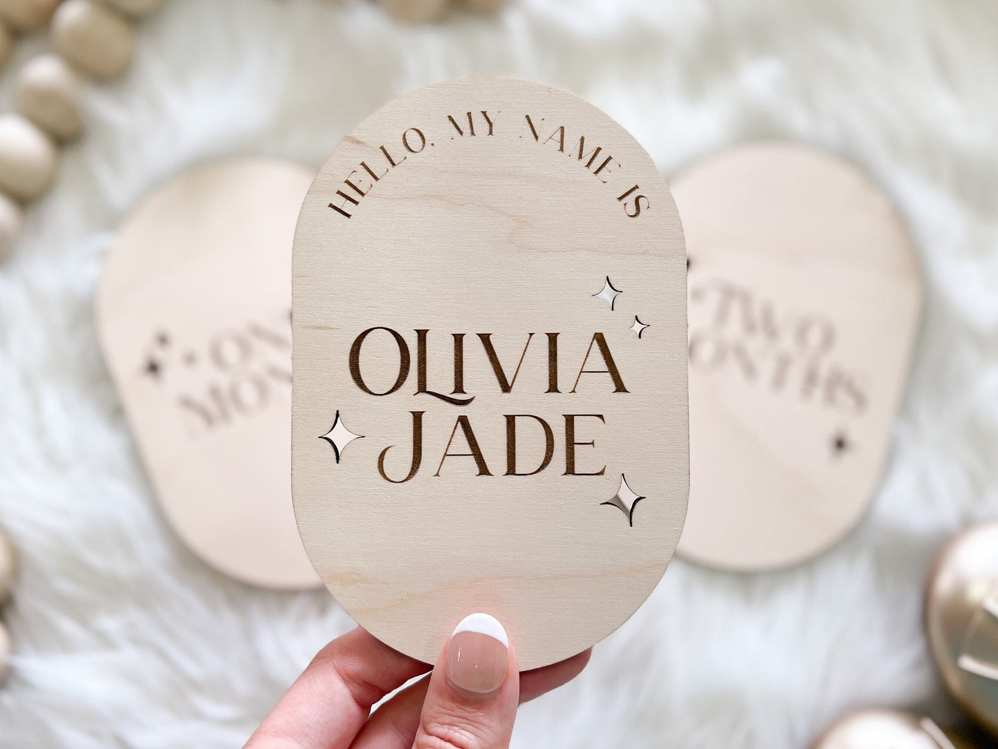 Oval Baby Name Sign
