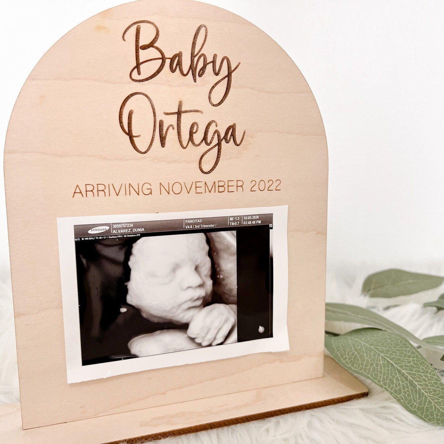 Personalized Arch Baby Footprint - Ultrasound Sign