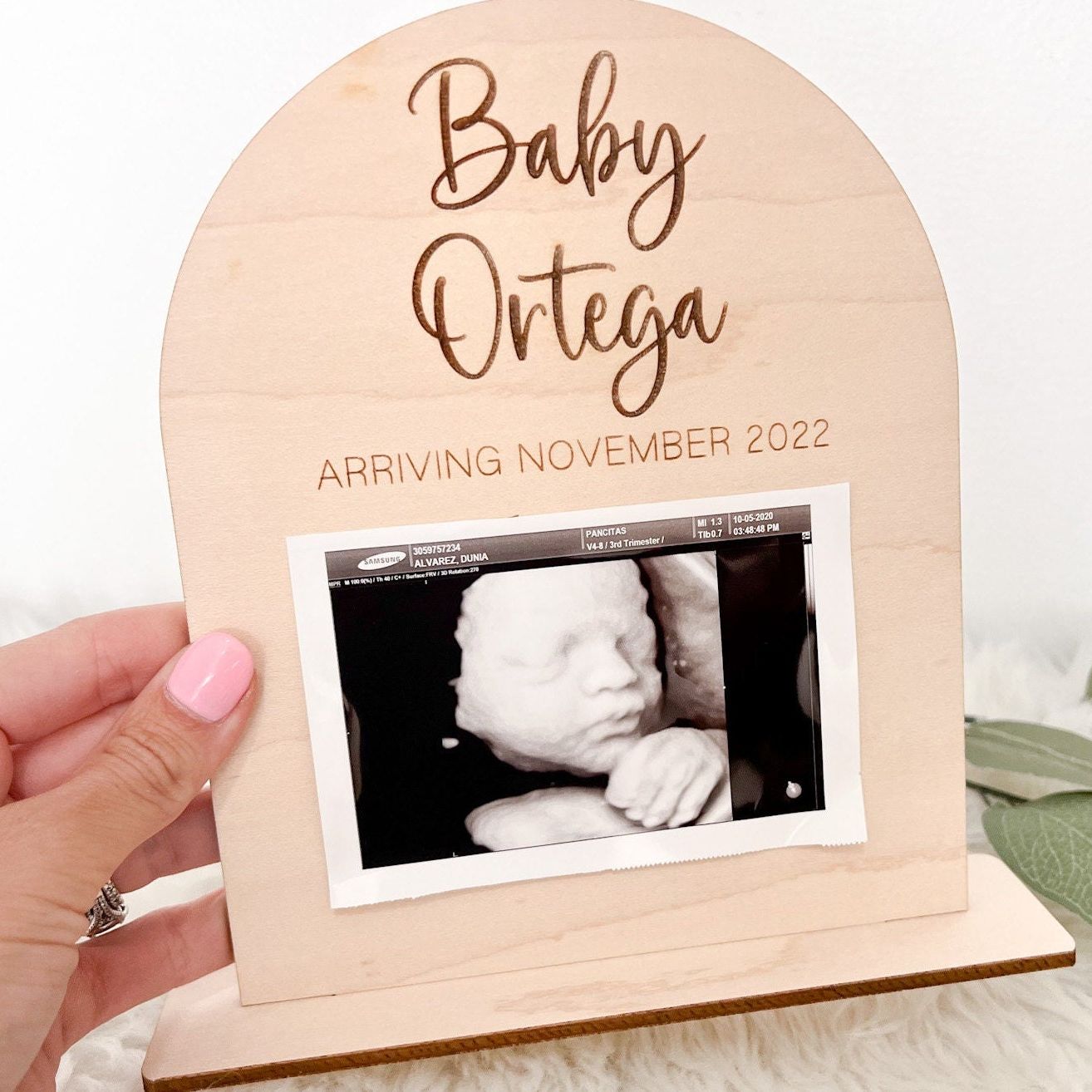 Personalized Arch Baby Footprint - Ultrasound Sign