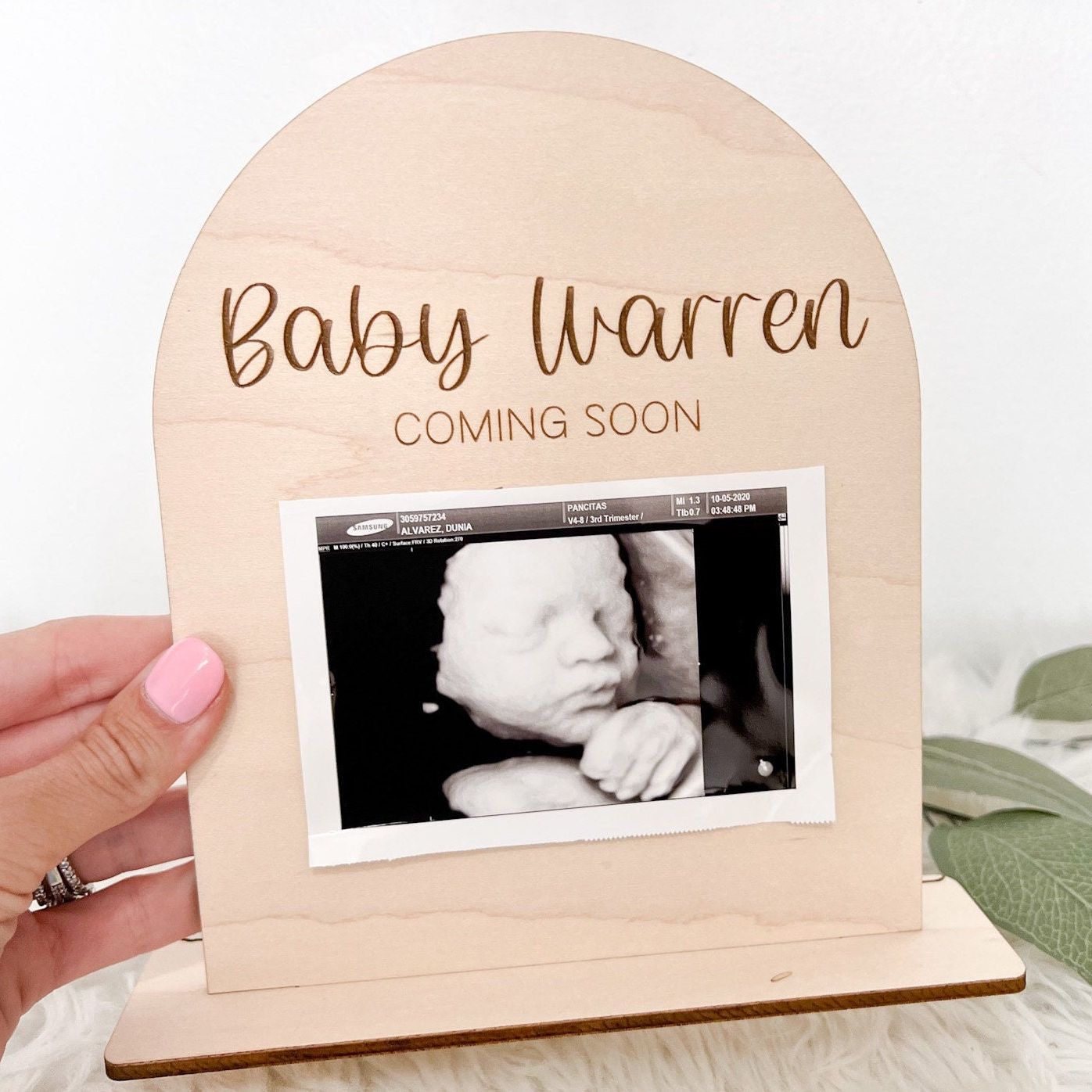 Personalized Arch Baby Footprint - Ultrasound Sign