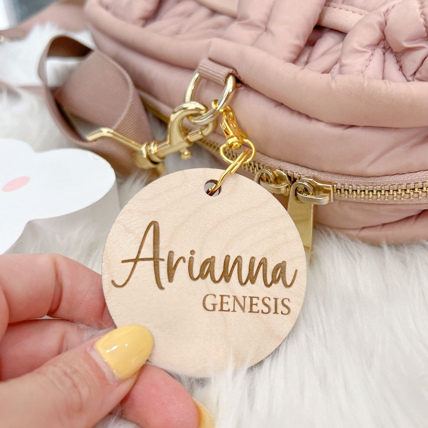 Personalized Diaper Bag Tag/Keychain - OJ Style