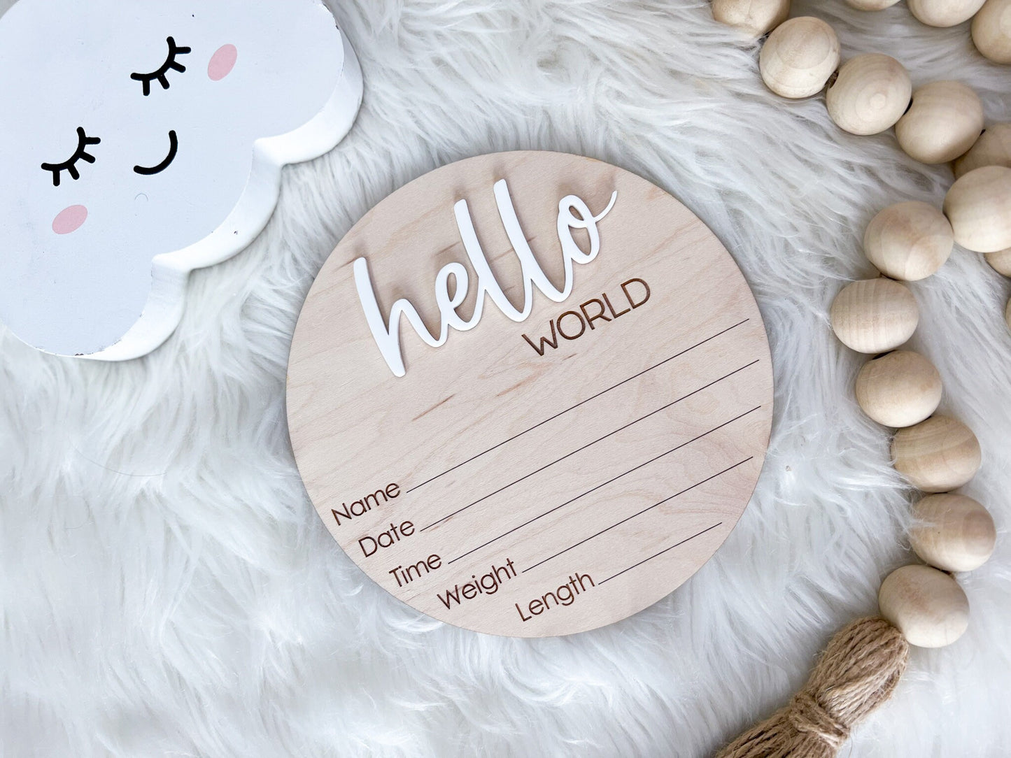 Hello World Sign for Hospital, Newborn Birth Announcement Sign, Newborn Name Wood Sign, Gender Neutral Baby Name Sign, Birth Stats Sign