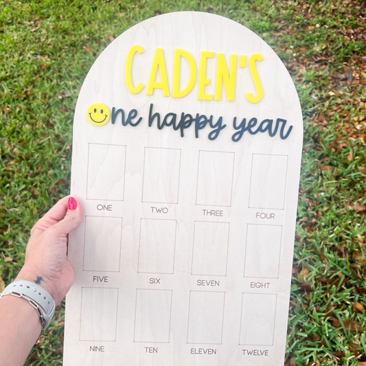 One Happy Year Smile First Birthday Board