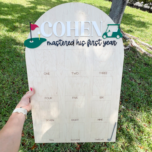 Golf First Birthday Photo Board