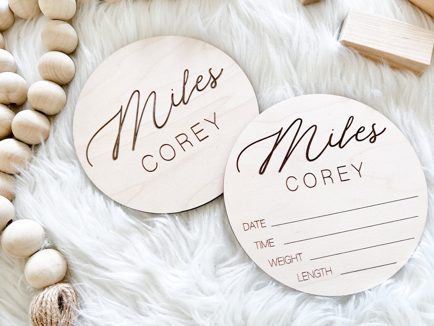 Engraved Baby Name Sign - Addilyn Style