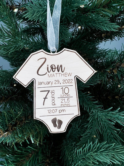 Baby Stats First Christmas Ornament, My First Christmas Ornament, Baby Birth Stats Christmas Ornament, New Baby Christmas Gift
