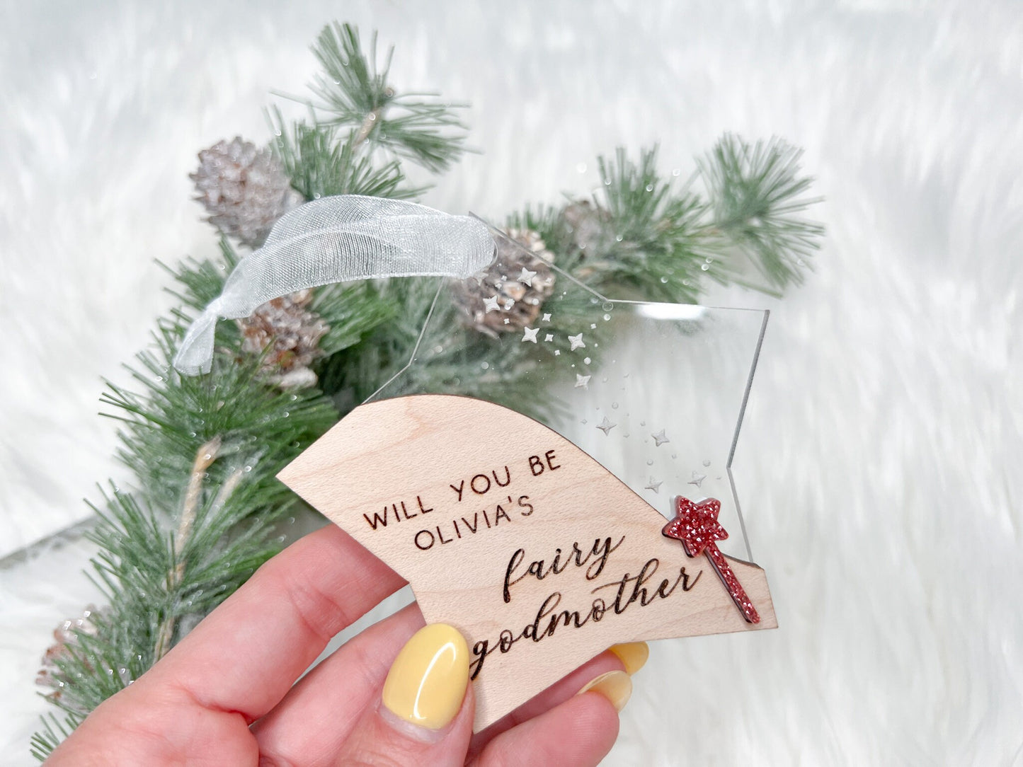 Fairy Godmother Christmas Ornament, Godmother Proposal, Every Princess Needs a Fairy Godmother, Will you be my godmother Christmas gift