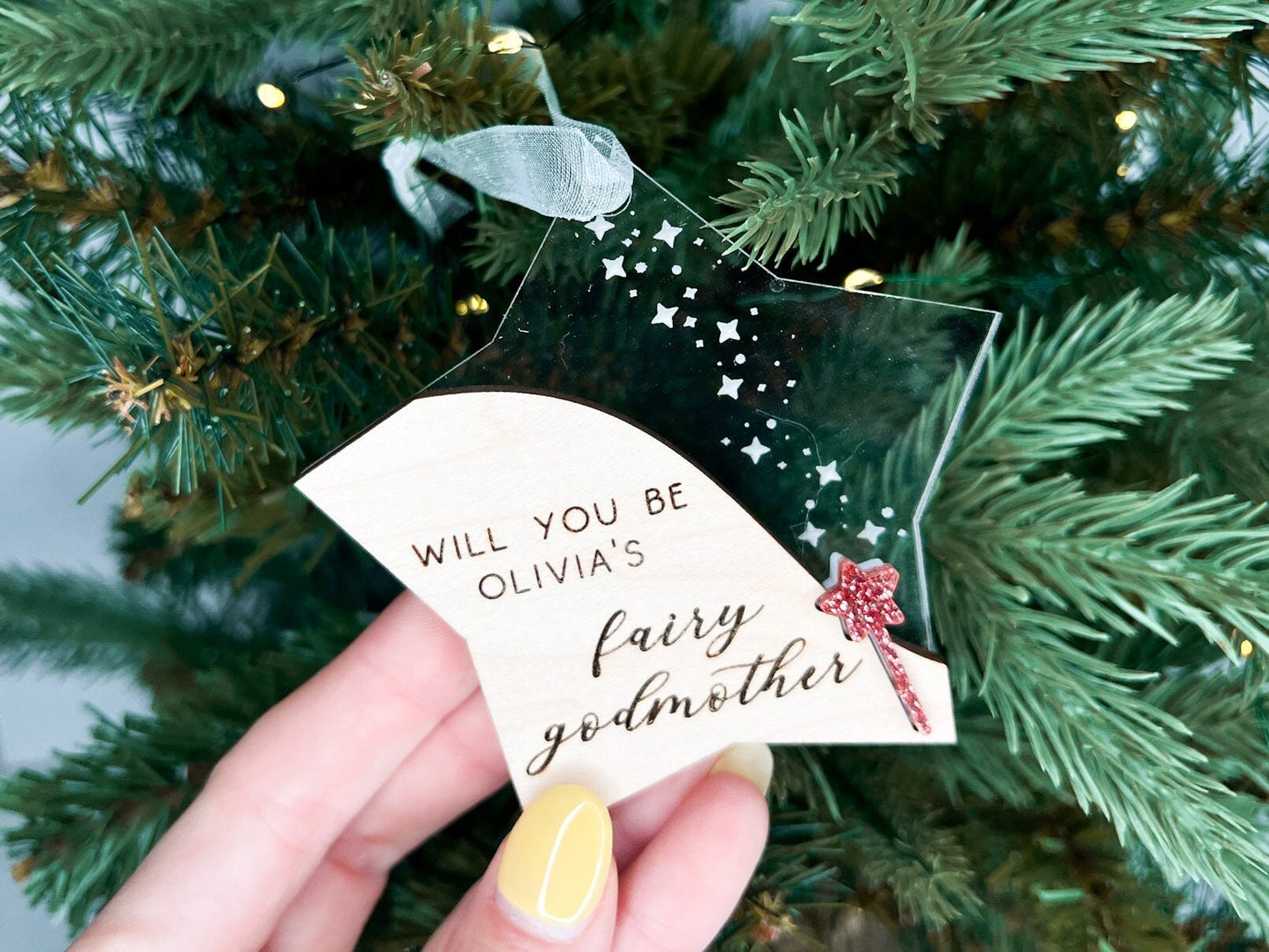 Fairy Godmother Christmas Ornament, Godmother Proposal, Every Princess Needs a Fairy Godmother, Will you be my godmother Christmas gift