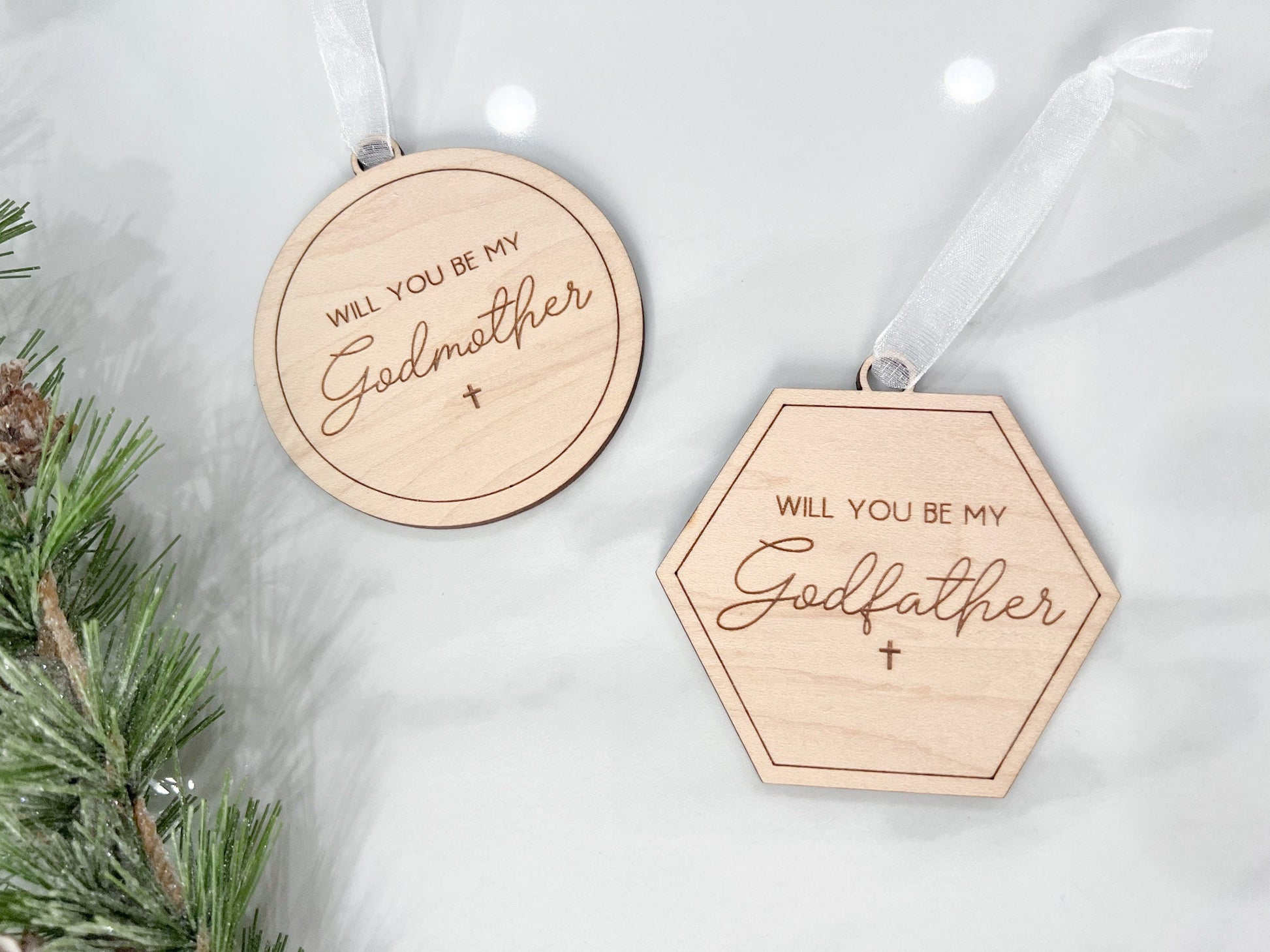 Godmother Proposal, Will You Be My Godfather Proposal Christmas Ornament, Godparent Gift idea for Christmas, Christmas Gift For Godmother
