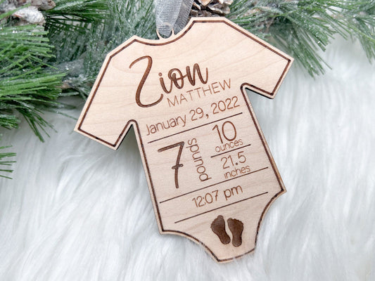 Baby Stats First Christmas Ornament, My First Christmas Ornament, Baby Birth Stats Christmas Ornament, New Baby Christmas Gift