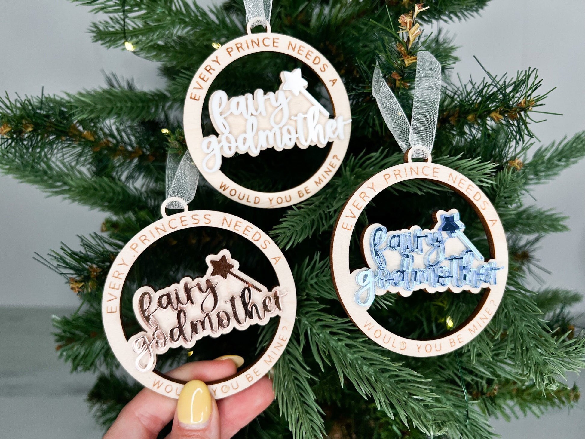 Will you be my Fairy Godmother Christmas Ornament, Godmother Proposal, Every Princess Needs a Fairy Godmother, Godmother Christmas Gift