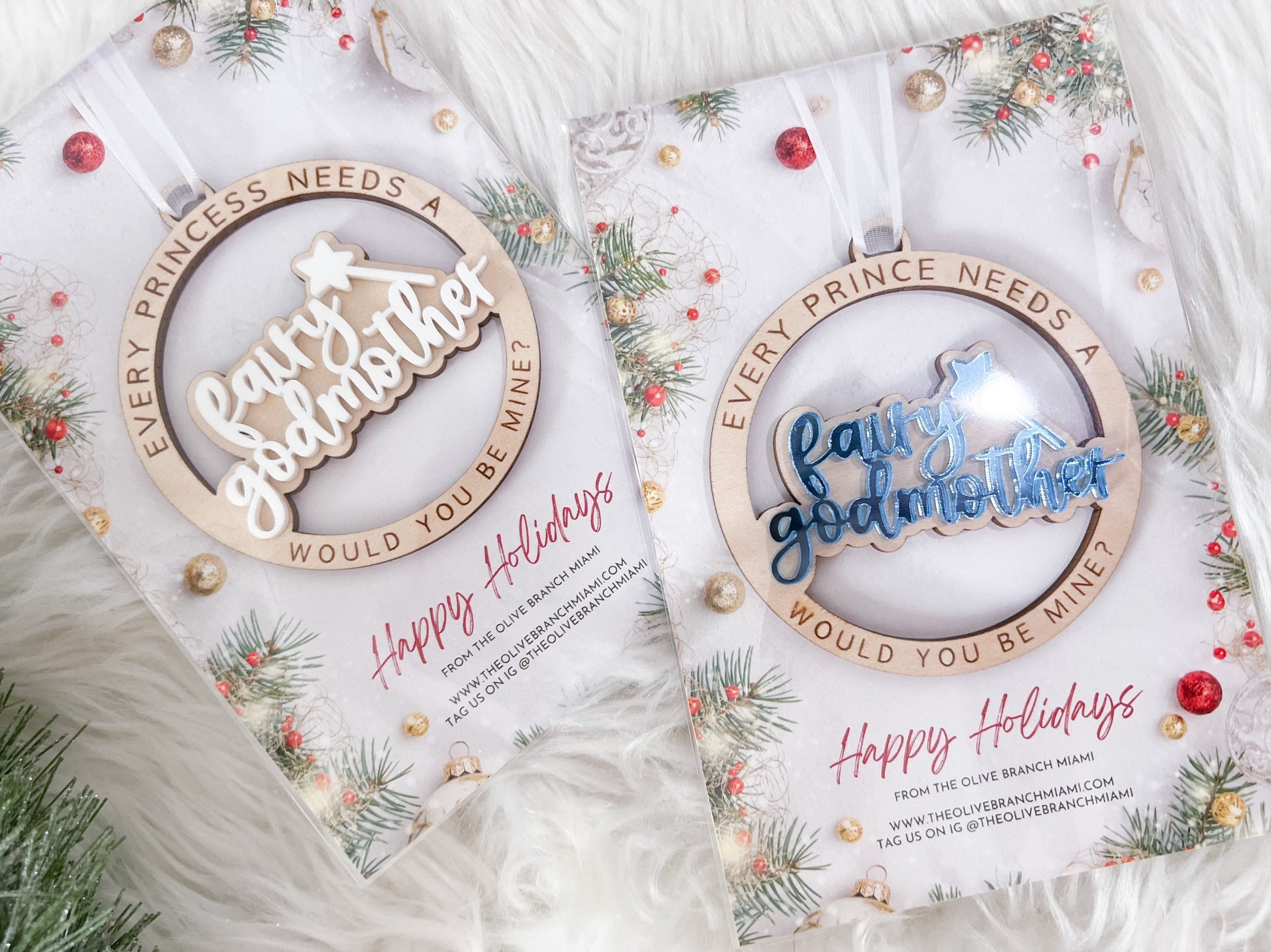 Will you be my Fairy Godmother Christmas Ornament, Godmother Proposal, Every Princess Needs a Fairy Godmother, Godmother Christmas Gift