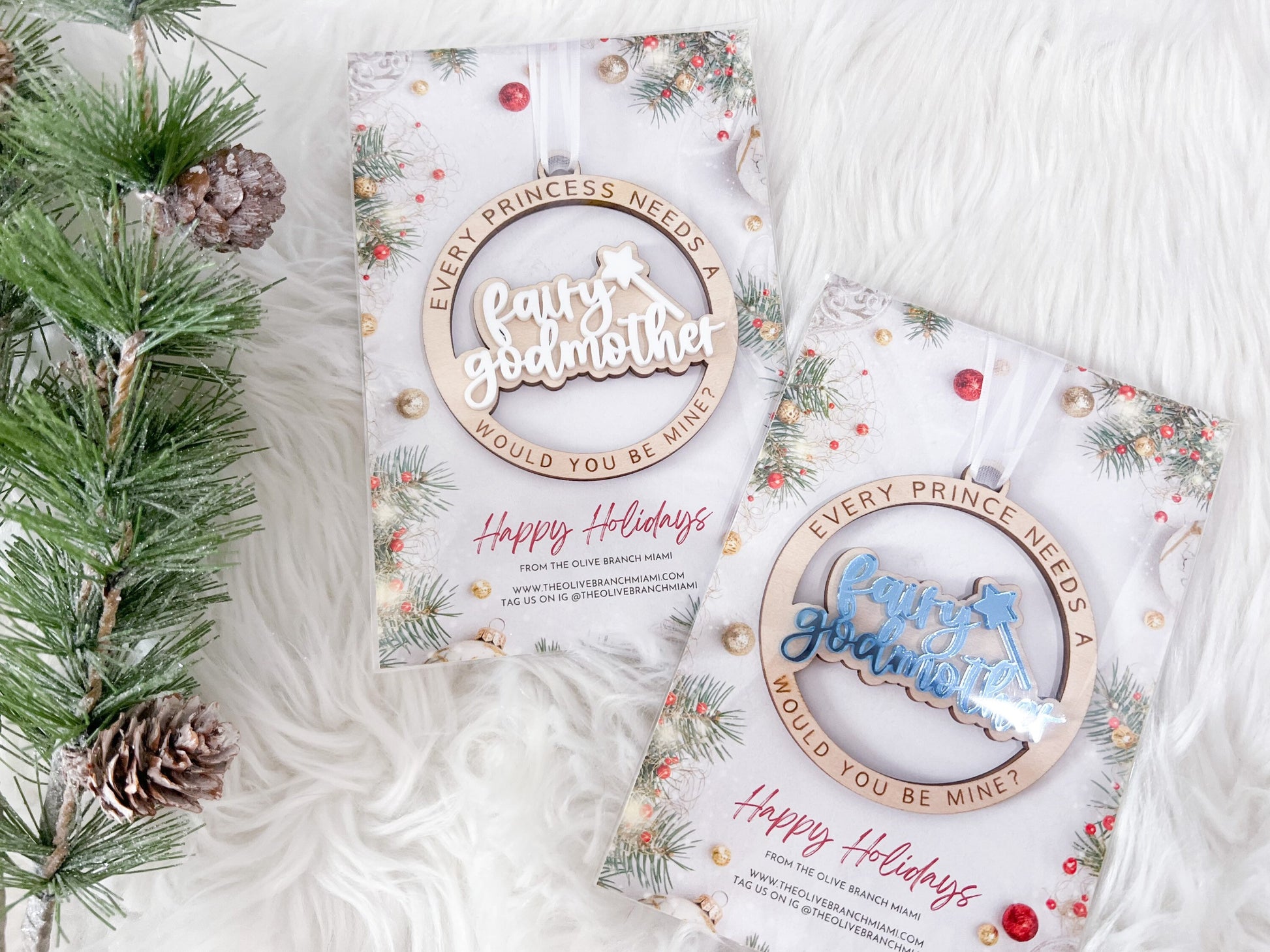 Will you be my Fairy Godmother Christmas Ornament, Godmother Proposal, Every Princess Needs a Fairy Godmother, Godmother Christmas Gift