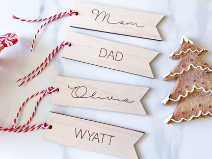 Stocking Name Tags, Personalized Family Personalized Family Stocking Ornament, Christmas Stocking Tags, Christmas Gift Tags, Family Ornament