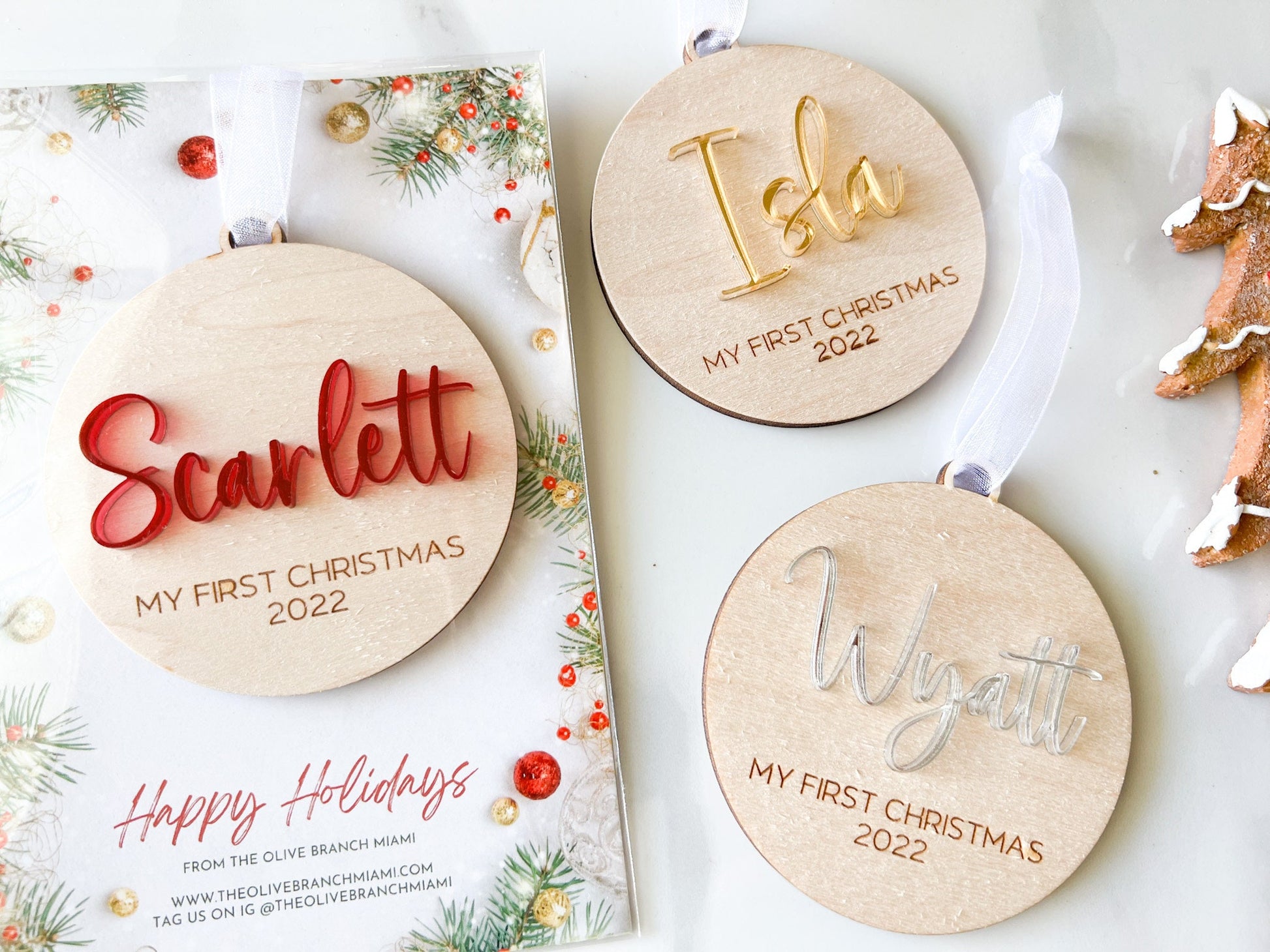 Babys First Christmas Ornament, My First Christmas 2024, 1st Christmas Ornament Baby, Engraved Baby Ornament, New Baby Christmas Gift Tag