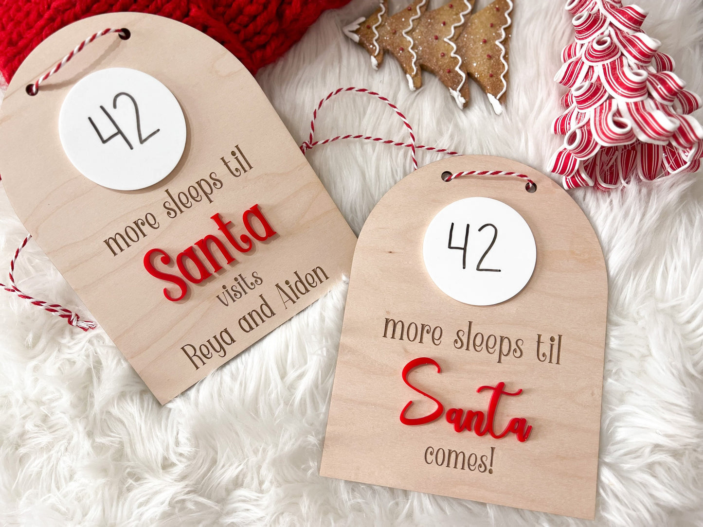 Christmas Countdown, Sleeps until Santa Visits Personalized Christmas Countdown Sign, Sleeps Until Christmas Sign, Dry Erase Sign