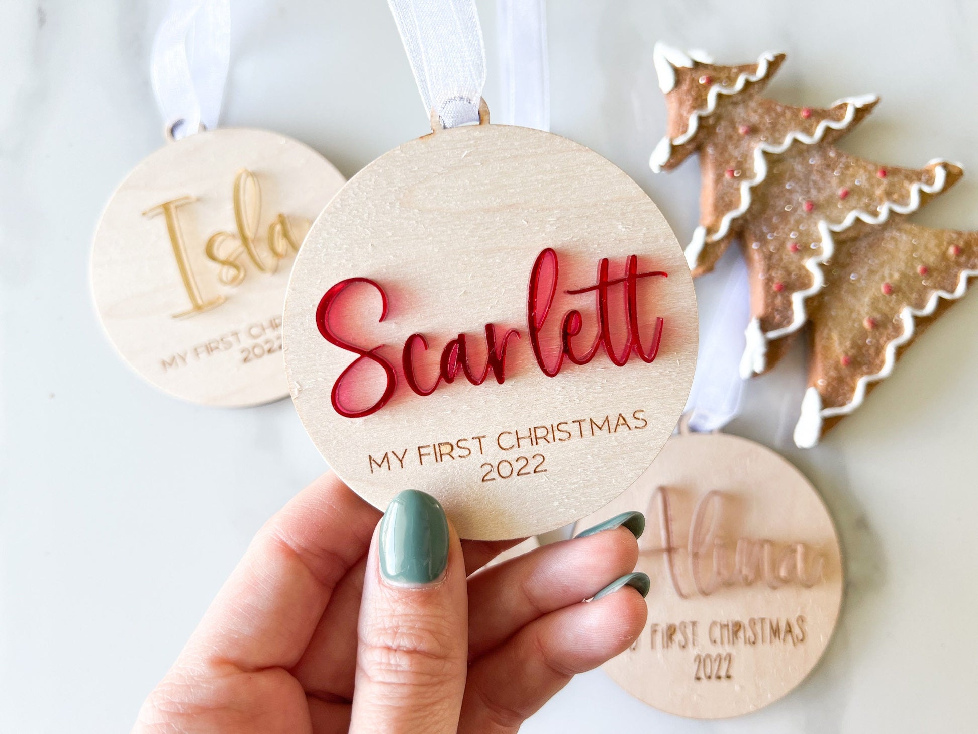 Babys First Christmas Ornament, My First Christmas 2024, 1st Christmas Ornament Baby, Engraved Baby Ornament, New Baby Christmas Gift Tag