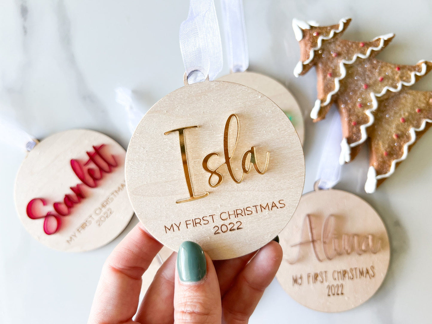 Babys First Christmas Ornament, My First Christmas 2024, 1st Christmas Ornament Baby, Engraved Baby Ornament, New Baby Christmas Gift Tag