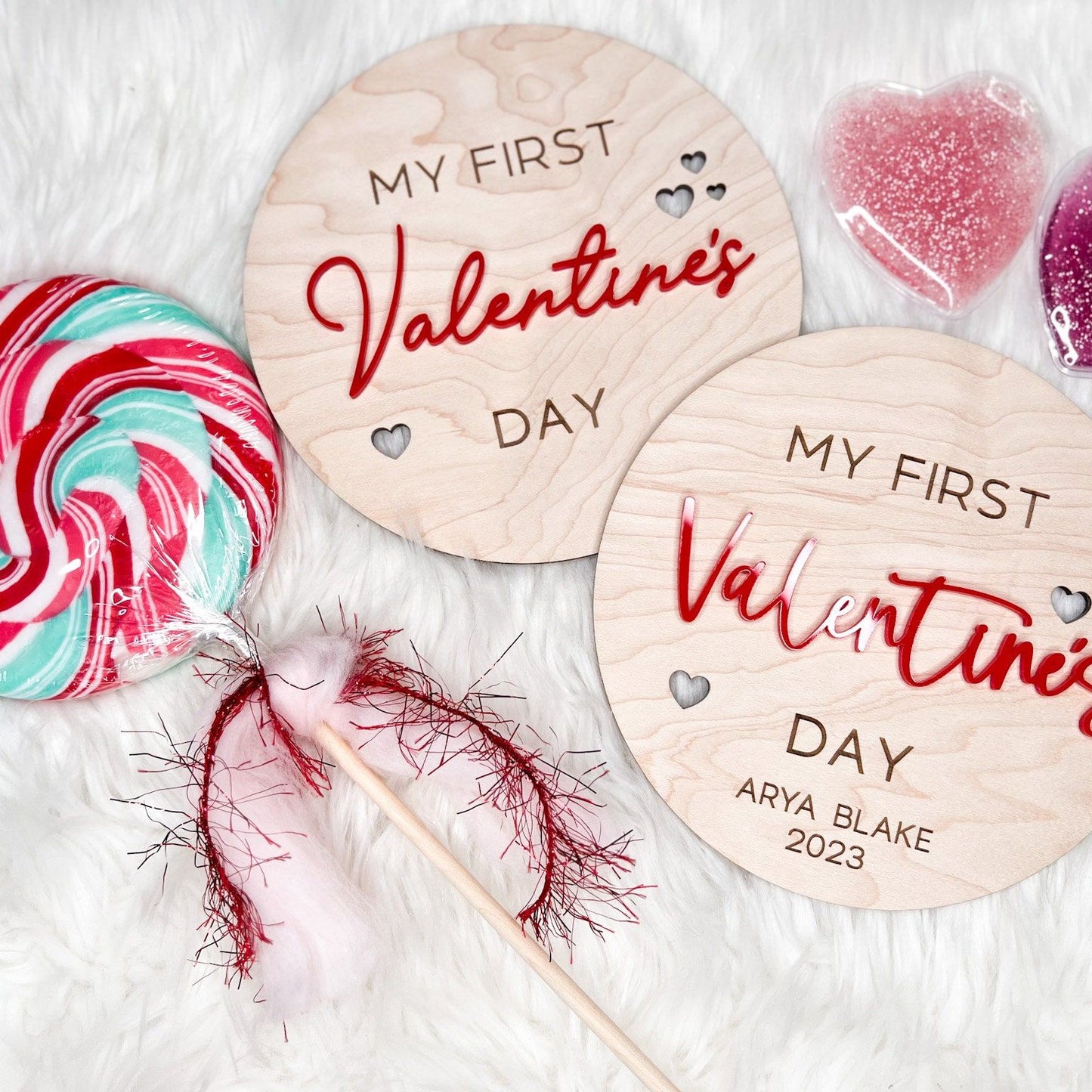 Baby's First Valentine Day Wooden Plaque