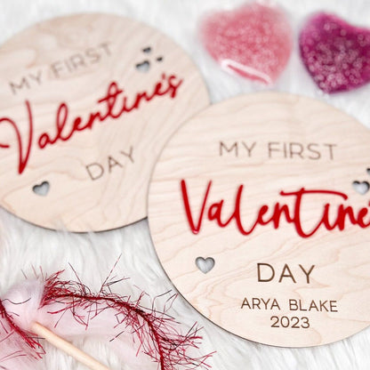 Baby's First Valentine Day Wooden Plaque