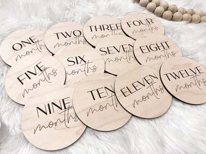 Baby Milestones - Engraved Modern Style