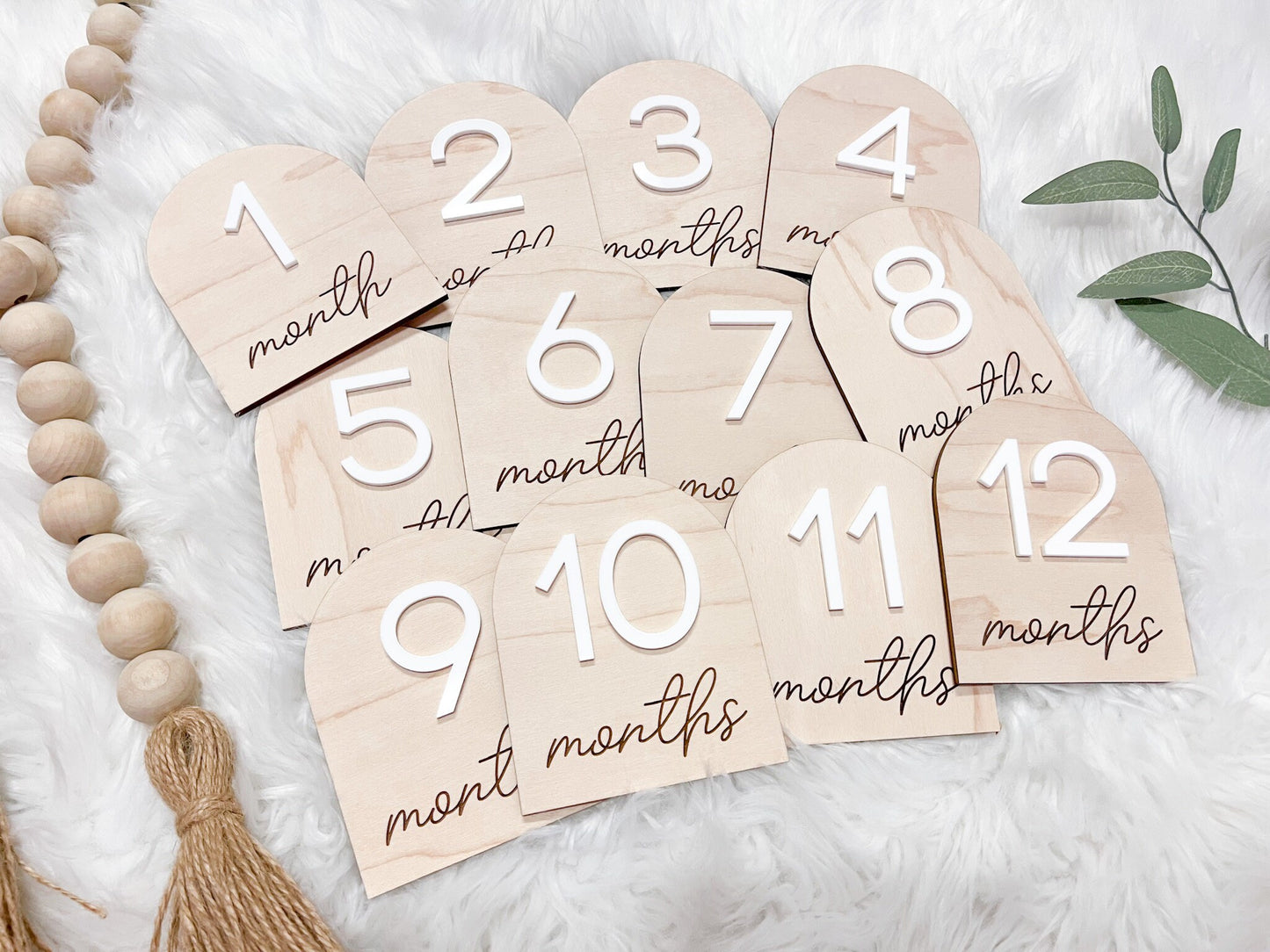 Baby Monthly Milestone Marker, Month Photo Sign Baby, Baby Milestone Discs, Baby Shower Gift, Personalized Baby Milestone Cards Set Arch