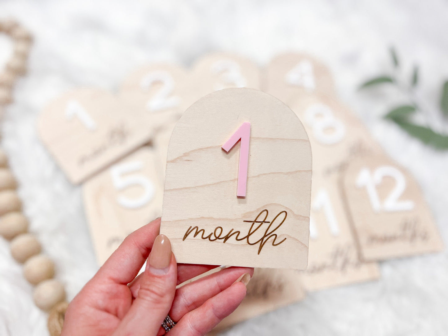 Baby Monthly Milestone Marker, Month Photo Sign Baby, Baby Milestone Discs, Baby Shower Gift, Personalized Baby Milestone Cards Set Arch