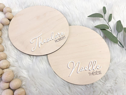 Hospital Announcement Sign and Baby Footprint Sign, Newborn Birth Announcement Name Sign, Baby Birth Stats Sign, Nursery Decor