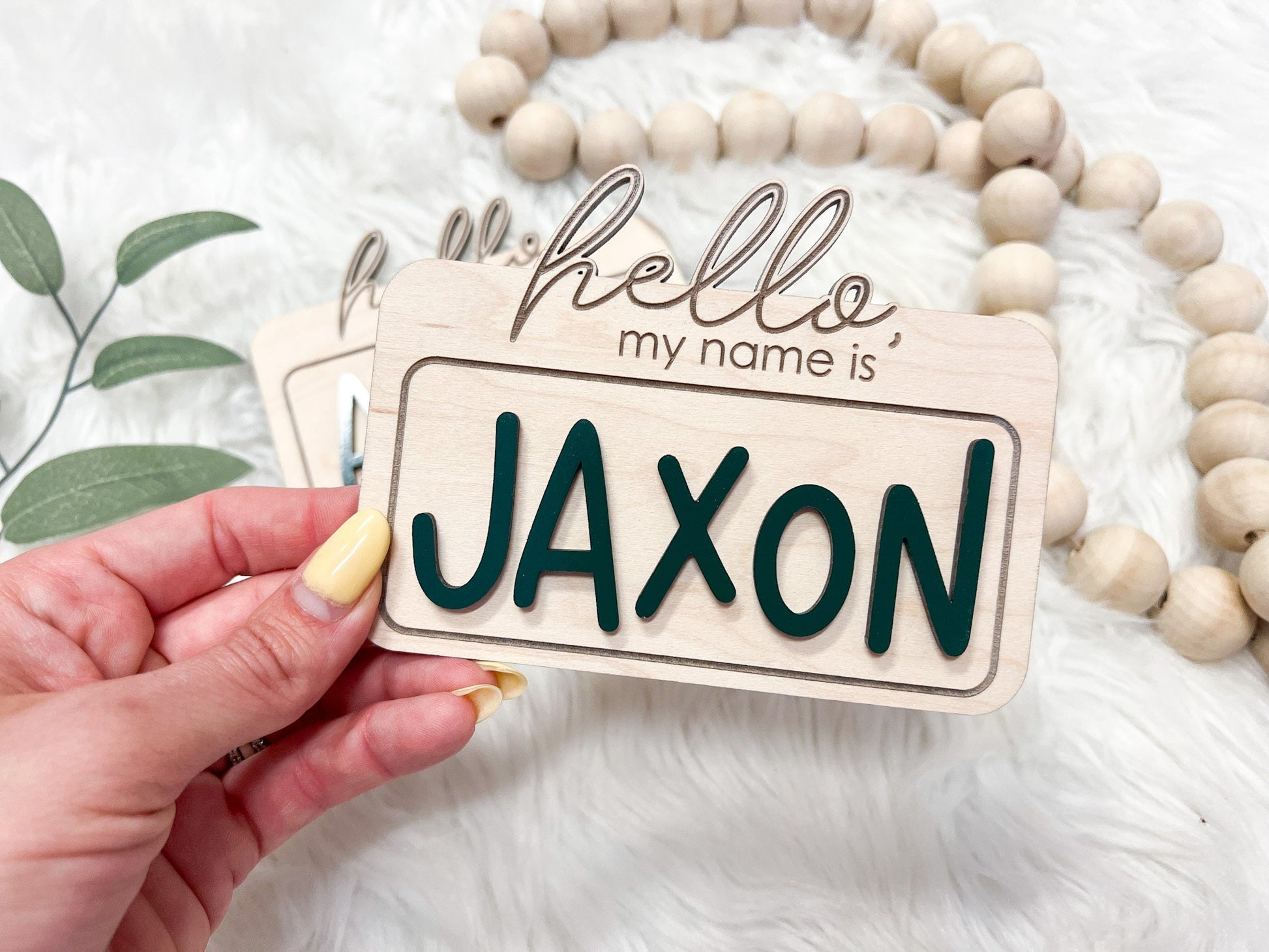 Hello My Name is Birth Announcement Sign for Hospital, Baby Name Sign, Newborn Baby Name Announcement Sign, Newborn Photo Prop