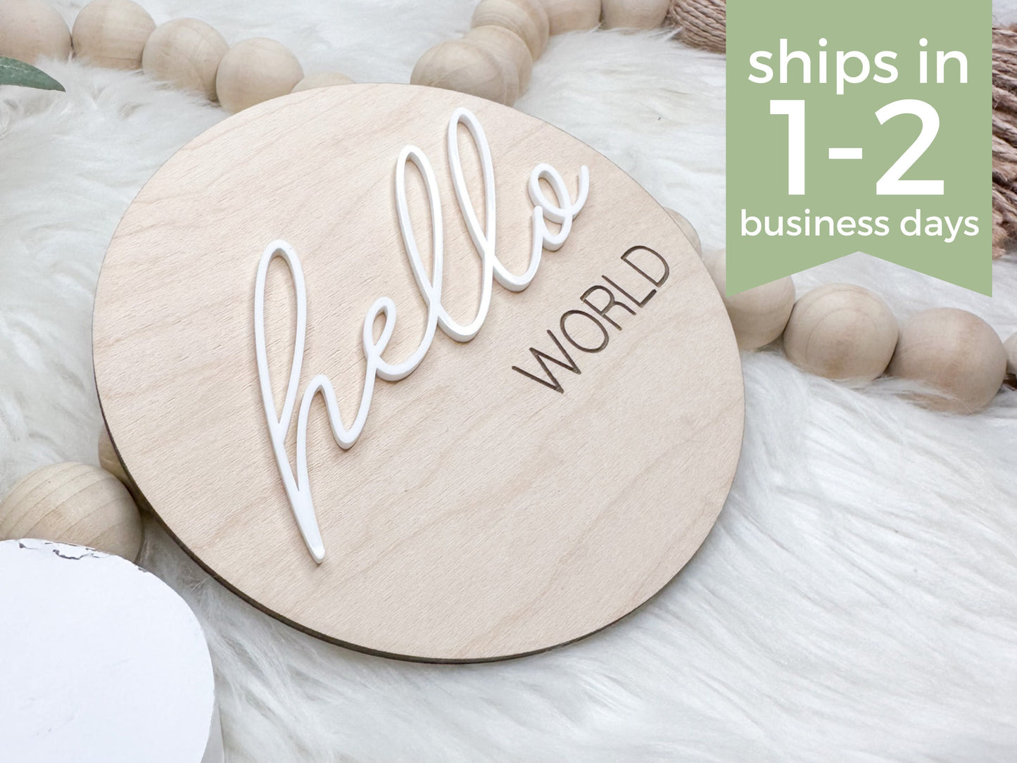 Hello World Birth Announcement Plaque, Gender Reveal Hospital Sign, Gender Neutral Baby Name Sign, It's a Boy It's a Girl Sign for Hospital