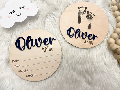 Birth Announcement Sign, Baby Name Sign for Hospital, Birth Stats Sign, Hospital Name Sign, Newborn Name Wood Sign, Wood Sign Name Reveal