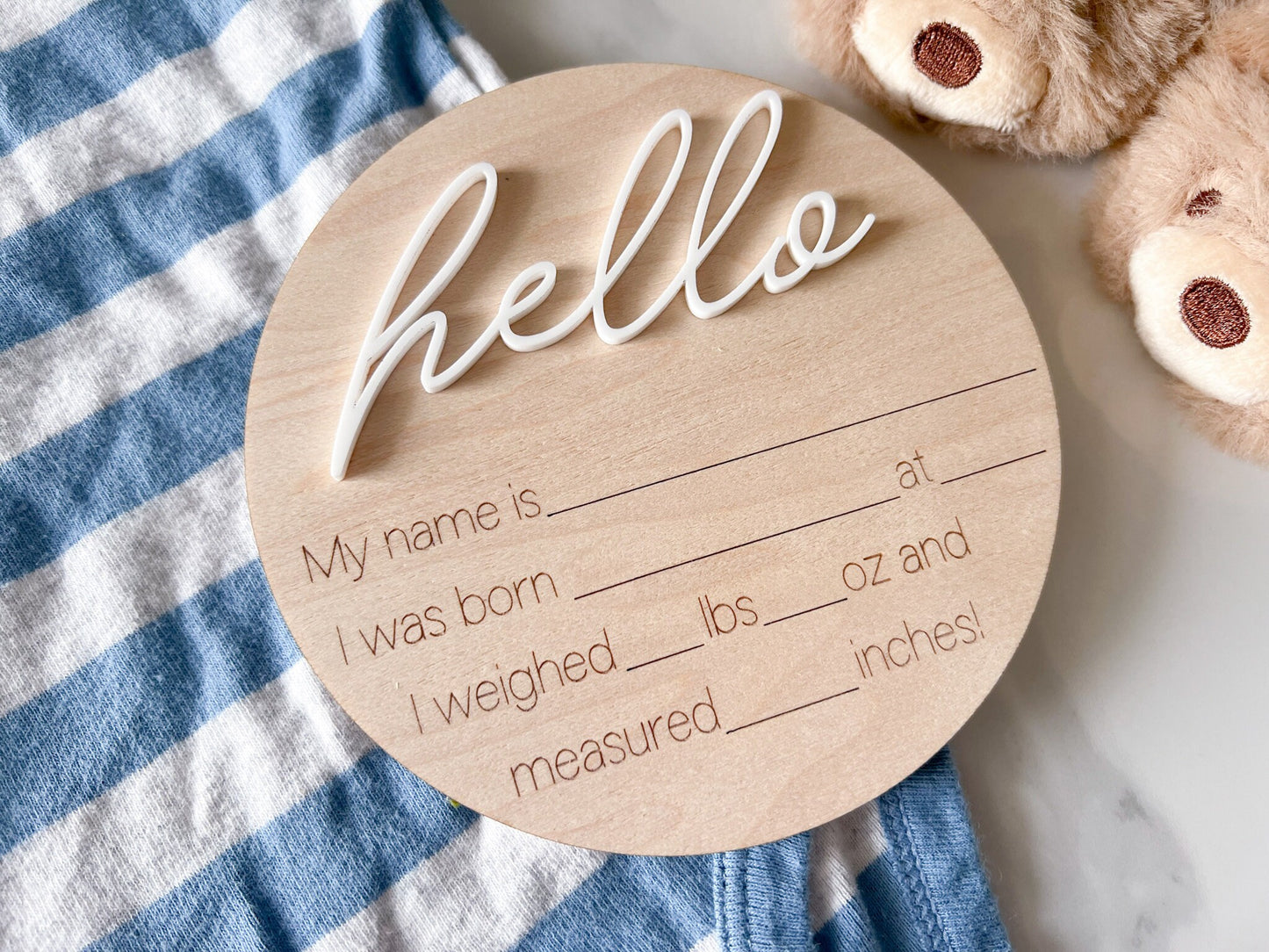 Hello World Birth Announcement Sign, My Name Is Baby Name Sign, Gender Reveal Baby Name, Newborn Birth Announcement Sign for Hospital STORY