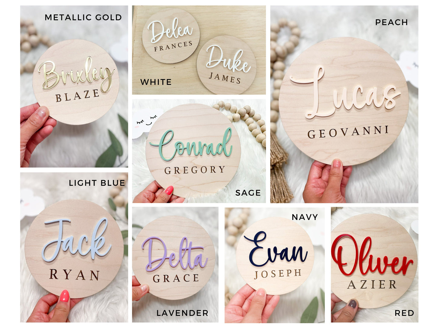 Baby Name Sign for Hospital, Birth Announcement Sign, Hospital Name Sign, Newborn Name Wood Sign, Nursery Decor, 3D Hospital Name Wood Sign
