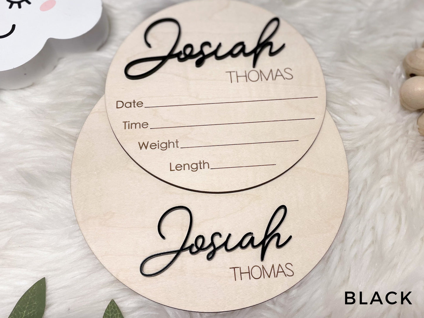 Hospital Announcement Sign and Baby Footprint Sign, Newborn Birth Announcement Name Sign, Baby Birth Stats Sign, Nursery Decor