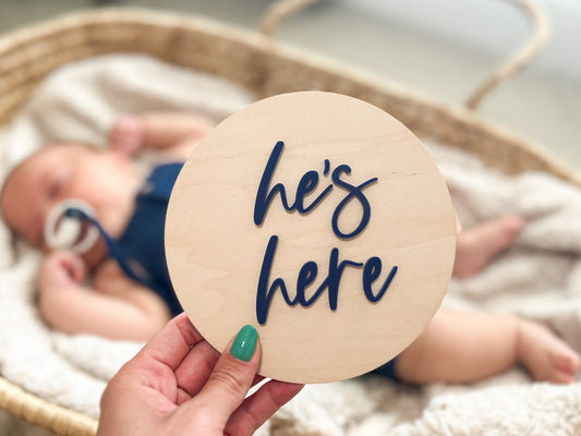 He's Here Hospital Gender Reveal, She's Here Sign, its a boy its a girl sign, Gender Reveal Sign, Baby Announcement Sign, Birth Announcement