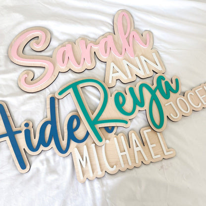Custom Wood Baby Name Sign, Nursery Decor, Kids Room Art, Wall Art for Newborn, Baby Name Sign, Kids Room Decor, Wooden Sign, Boho Design