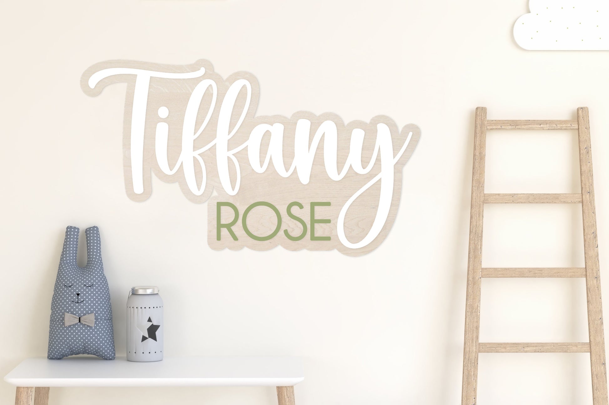 Custom Wood Nursery Name Sign, Above Crib Sign, Baby Shower Gift, Girl Name Sign, Layered Baby Name Sign, Boy Name Sign, Newborn Room Decor