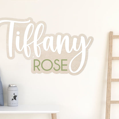 Large Wood Baby Name Sign, Nursery Name Sign, Above Crib Name Sign, Girl Name Sign, Layered Baby Name Sign, Boy Name Sign