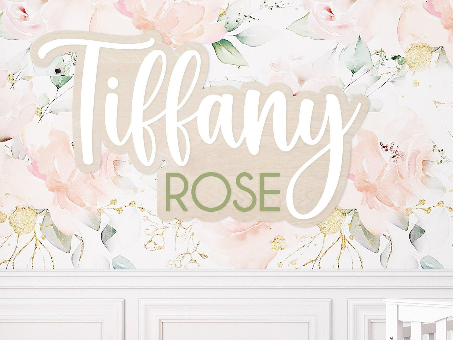 Custom Wood Nursery Name Sign, Above Crib Sign, Baby Shower Gift, Girl Name Sign, Layered Baby Name Sign, Boy Name Sign, Newborn Room Decor